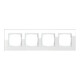 Gira Abdeckrahmen 4f. weissglas 021412-1