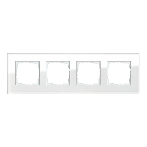 Gira Abdeckrahmen 4f. weissglas 021412