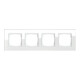 Gira Abdeckrahmen 4f. weissglas 021412