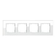 Gira Abdeckrahmen 4f. weissglas 021412-3