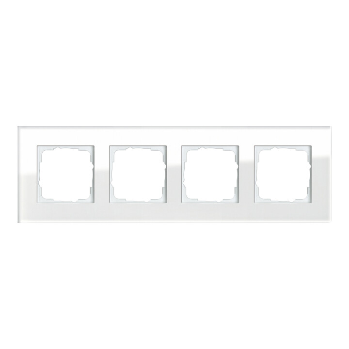Gira Abdeckrahmen 4f. weissglas 021412