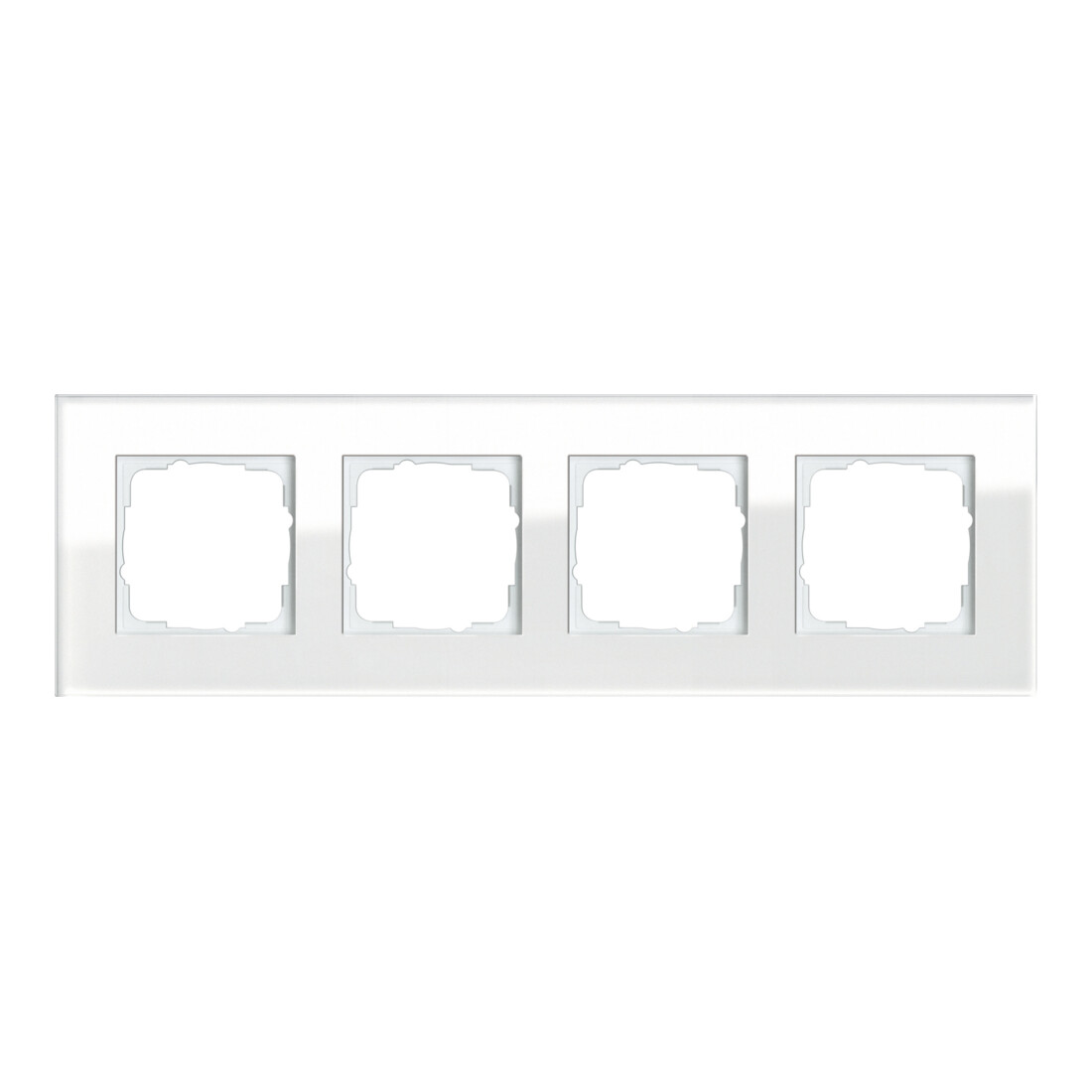 Gira Abdeckrahmen 4f. weissglas 021412