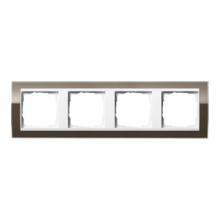 Gira Abdeckrahmen 4fach klar braun 0214763