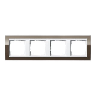 Gira Abdeckrahmen 4fach klar braun 0214763