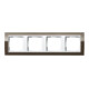 Gira Abdeckrahmen 4fach klar braun 0214763