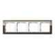Gira Abdeckrahmen 4fach klar braun 0214763