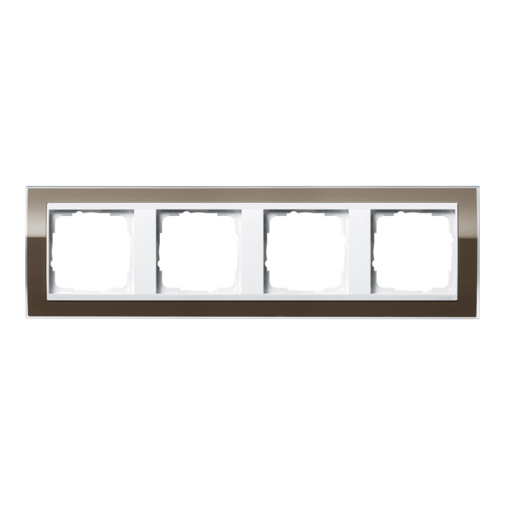 Gira Abdeckrahmen 4fach klar braun 0214763
