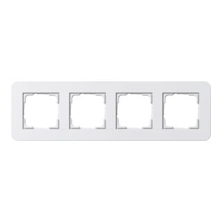 Gira Abdeckrahmen 4fach Reinweiß 0214410