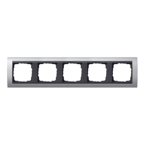 Gira Abdeckrahmen 5f. alu f.anth.ZL,bruchsich. 021506
