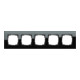Gira Abdeckrahmen 5f. sw-glas Esprit 021505