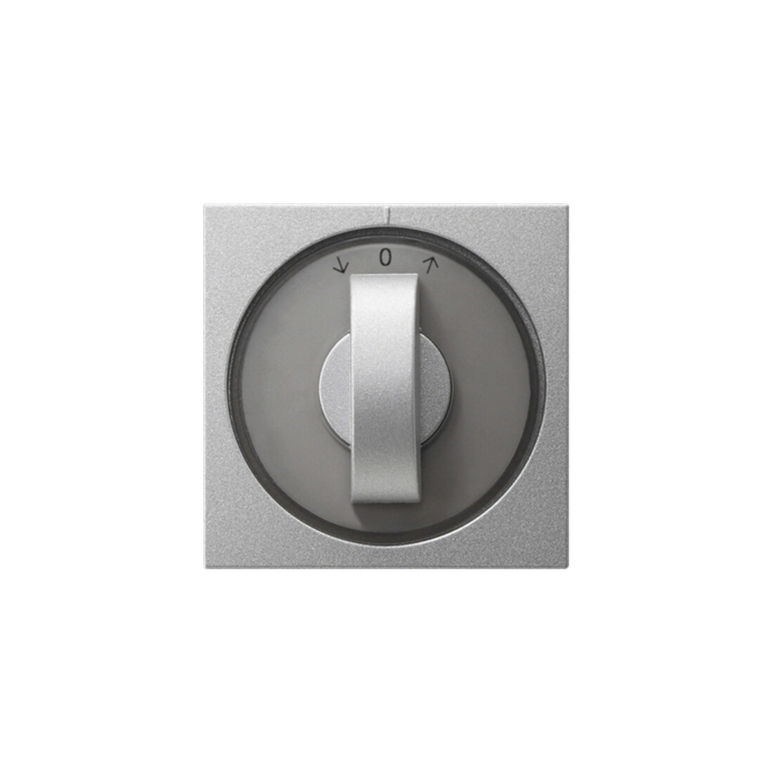 Gira Abdeckung m.Knebel alu Jalousie, System55 066626
