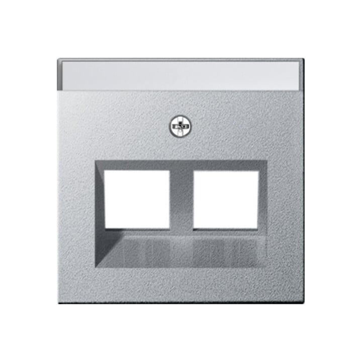 Gira Abdeckung Modular Jack 30Grd 2fach alu 264026
