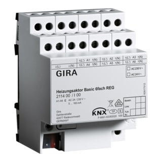 Gira Actionneur chauffage 6f basic KNX REG 211400