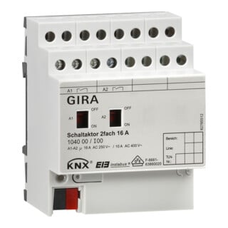 Gira Actionneur de commutation 2 voies 16A EIB REG 104000