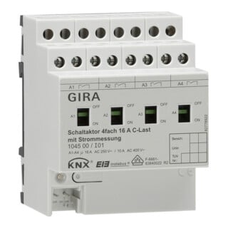 Gira Actionneur de commutation 4 canaux REG KNX/EIB 16A C-Charge 104500