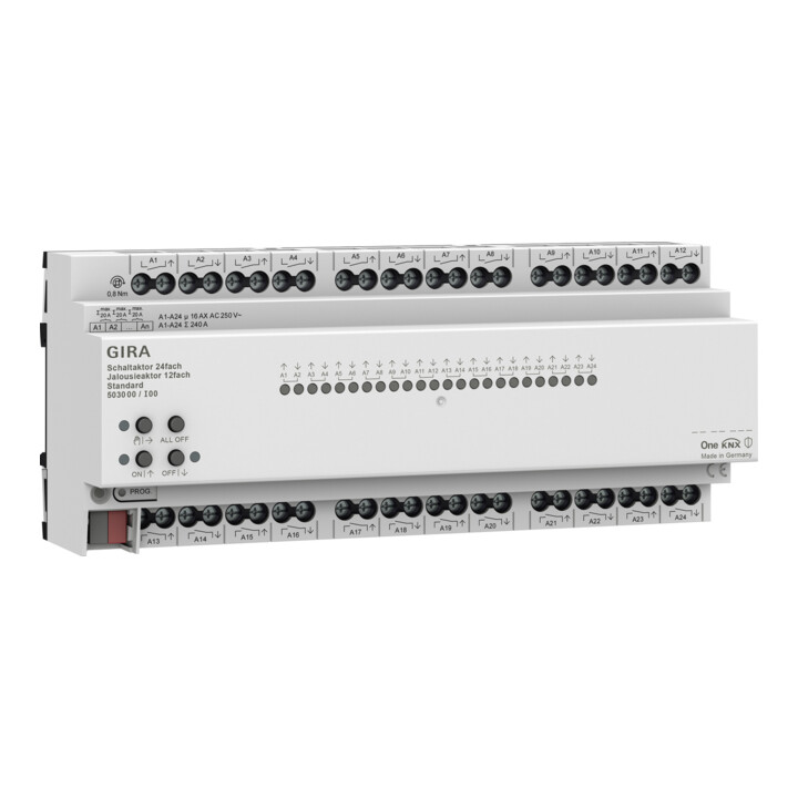 Gira Actionneur de commutation et de volet roulant 24f/12f 16 A 503000