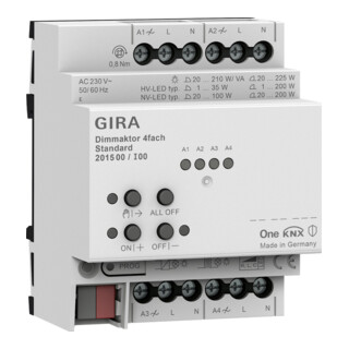 Gira Actionneur de gradation 4 canaux REG KNX Secure 201500