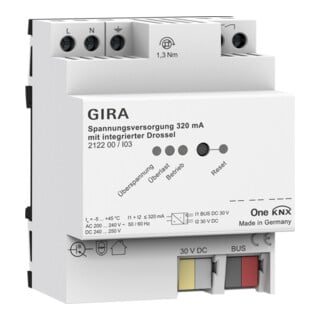 Gira Alimentation KNX 320mA avec inductance REG 212200