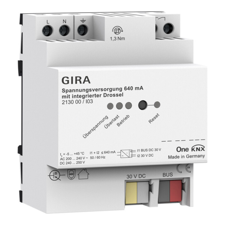 Gira Alimentation KNX 640mA avec inductance REG 213000