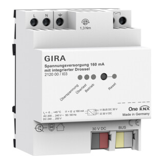 Gira Alimentation KNX REG 212000 160mA avec bobine