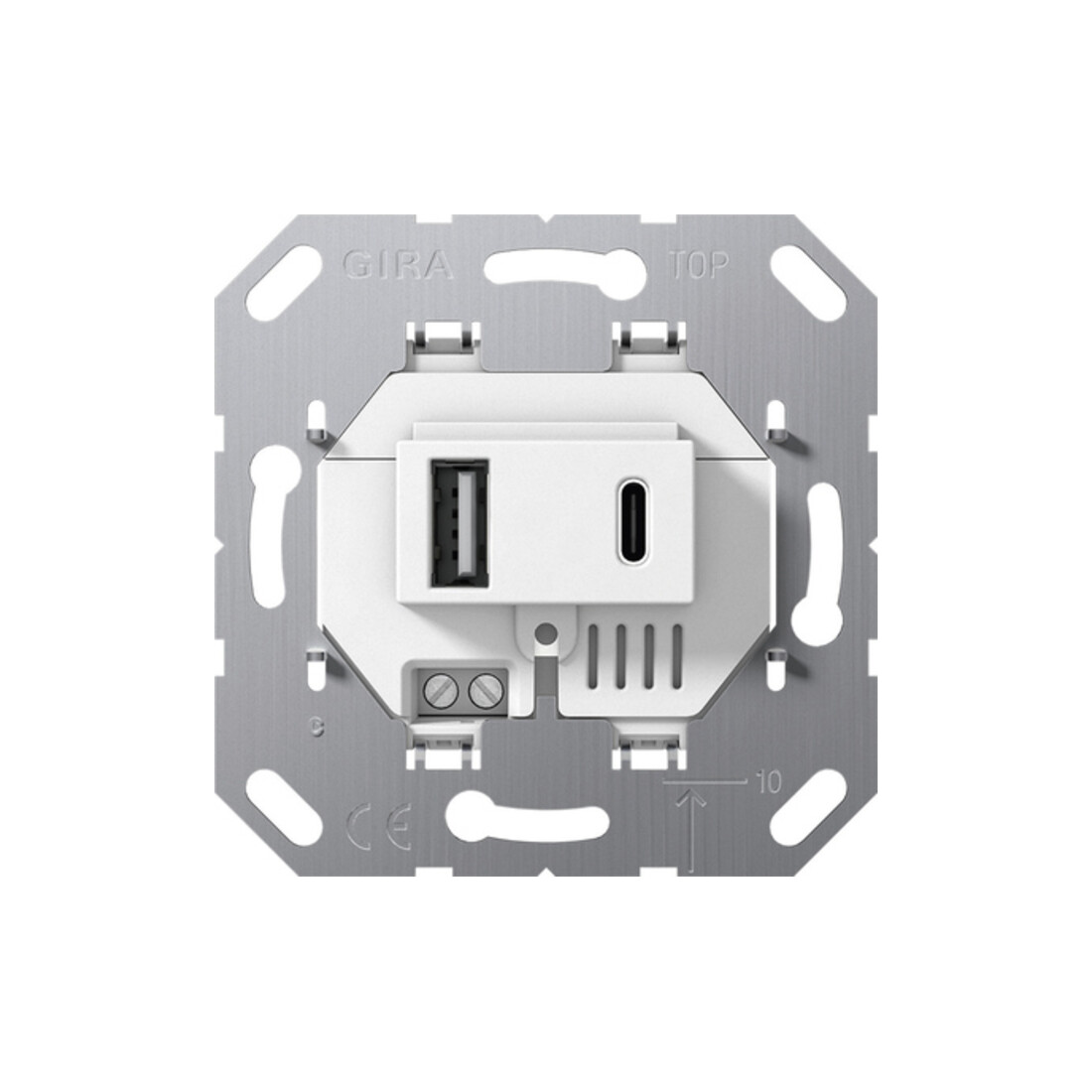 Gira Alimentation USB 2x Type A/C module blanc 234900