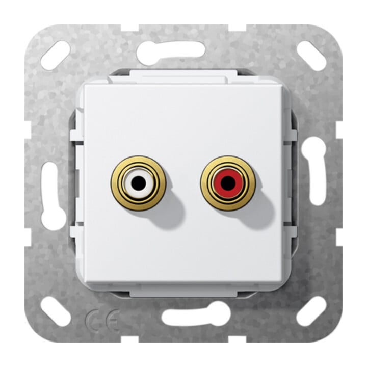 Gira Anneau de support encastré pour connexion audio Cinch soudée rws 563203