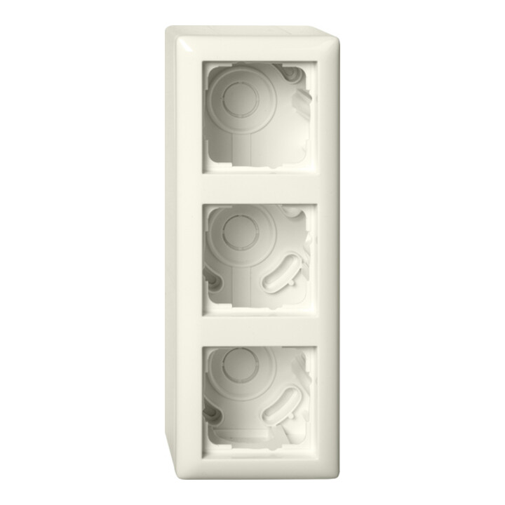 Gira AP-Gehäuse 3f + Rahmen Standard 55 Cweiß 106301