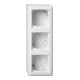 Gira AP-Gehäuse 3f + Rahmen Standard 55 Rweiß 106303
