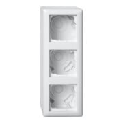 Gira Boîtier AP 3f + cadre Standard 55 blanc Rweiß 106303-1