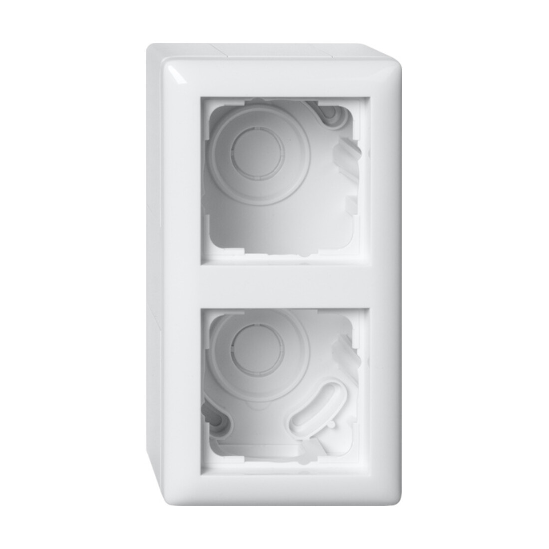 Gira Boîtier en saillie 2f + cadre Standard 55 R blanc 106203