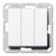 Gira Bouton-poussoir triple rws 1 pôle contact normalement fermé 284403
