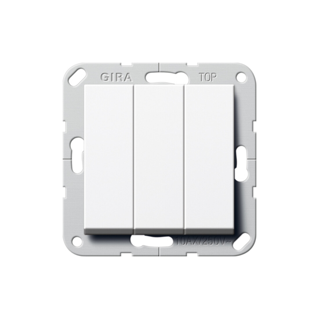 Gira Bouton-poussoir triple rws 1 pôle contact normalement fermé 284403