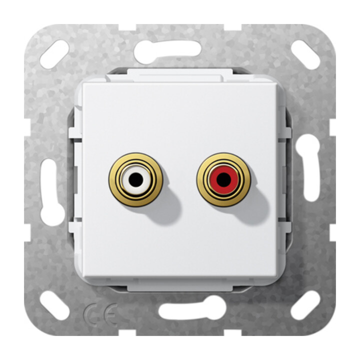 Gira Câble audio Cinch avec anneau de fixation encastré rws 563303