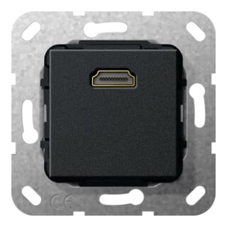 Gira Câble en fouet HDMI UP anneau de support noir mat 567010