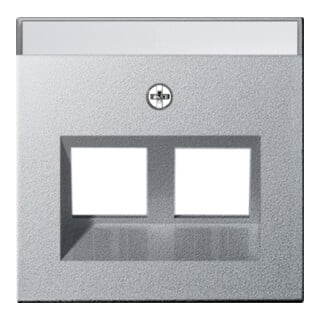 Gira Cache Modular Jack 30° 2 places alu 264026