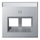 Gira Cache Modular Jack 30° 2 places alu 264026