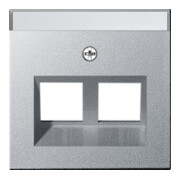 Gira Cache Modular Jack 30° 2 places alu 264026-3