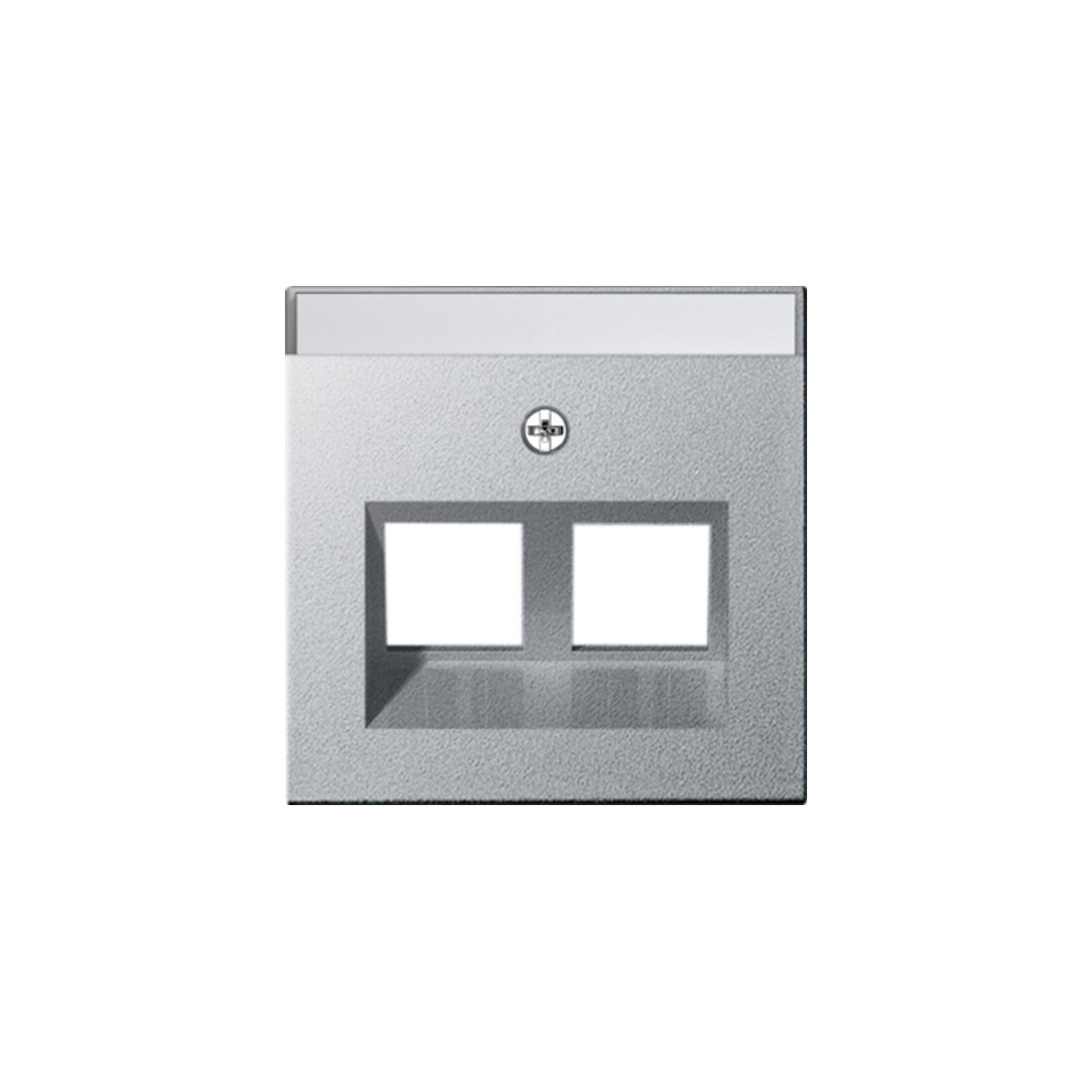 Gira Cache Modular Jack 30° 2 places alu 264026