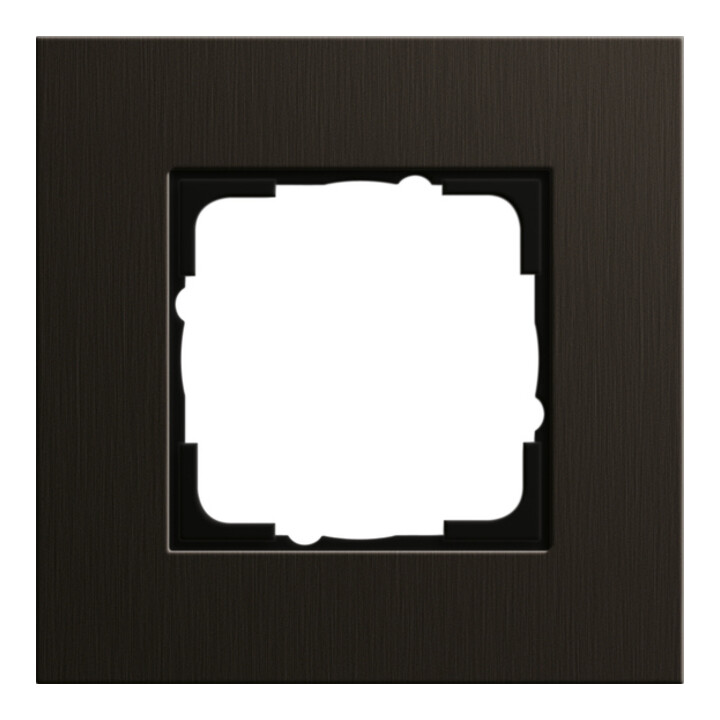 Gira Cadre de finition 1 poste aluminium brun 0211127