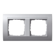 Gira Cadre de finition 2f. alu avec plaque alu ZL, Event 021236-1