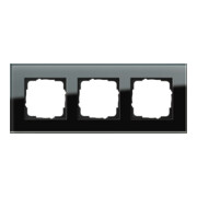 Gira Cadre de finition 3f. verre noir Esprit 021305-1