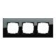 Gira Cadre de finition 3f. verre noir Esprit 021305