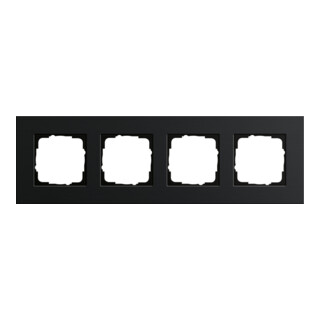 Gira Cadre de finition 4 fois aluminium noir 0214126