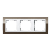 Gira Cadre de finition triple transparent brun 0213763-1