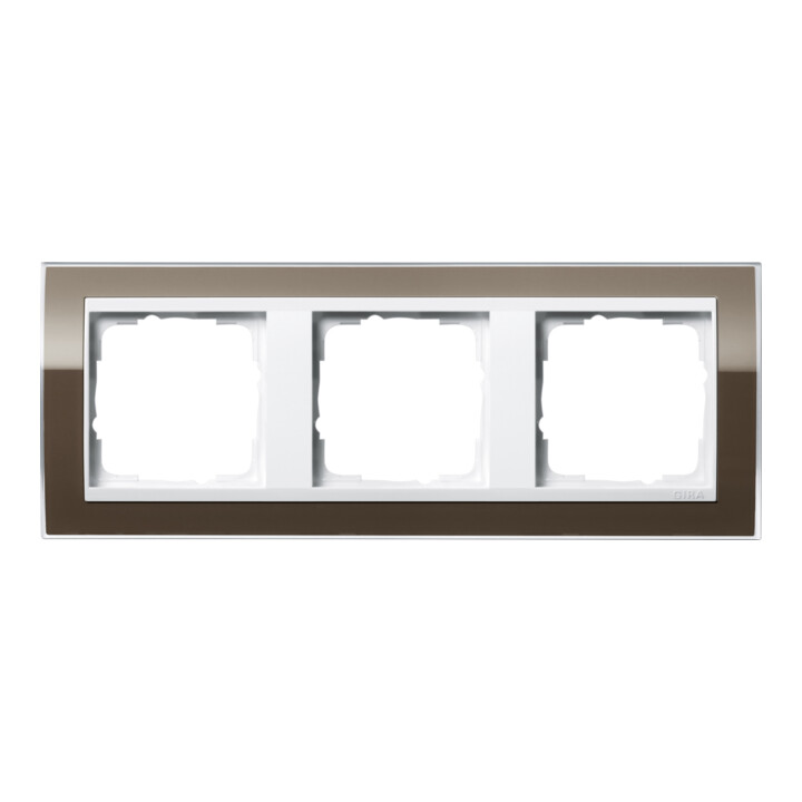 Gira Cadre de finition triple transparent brun 0213763