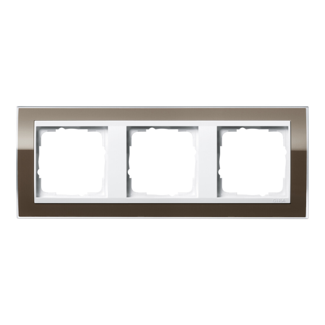 Gira Cadre de finition triple transparent brun 0213763