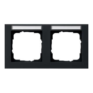 Gira Cadre de fixation 2f. noir horizontal BSF 109209