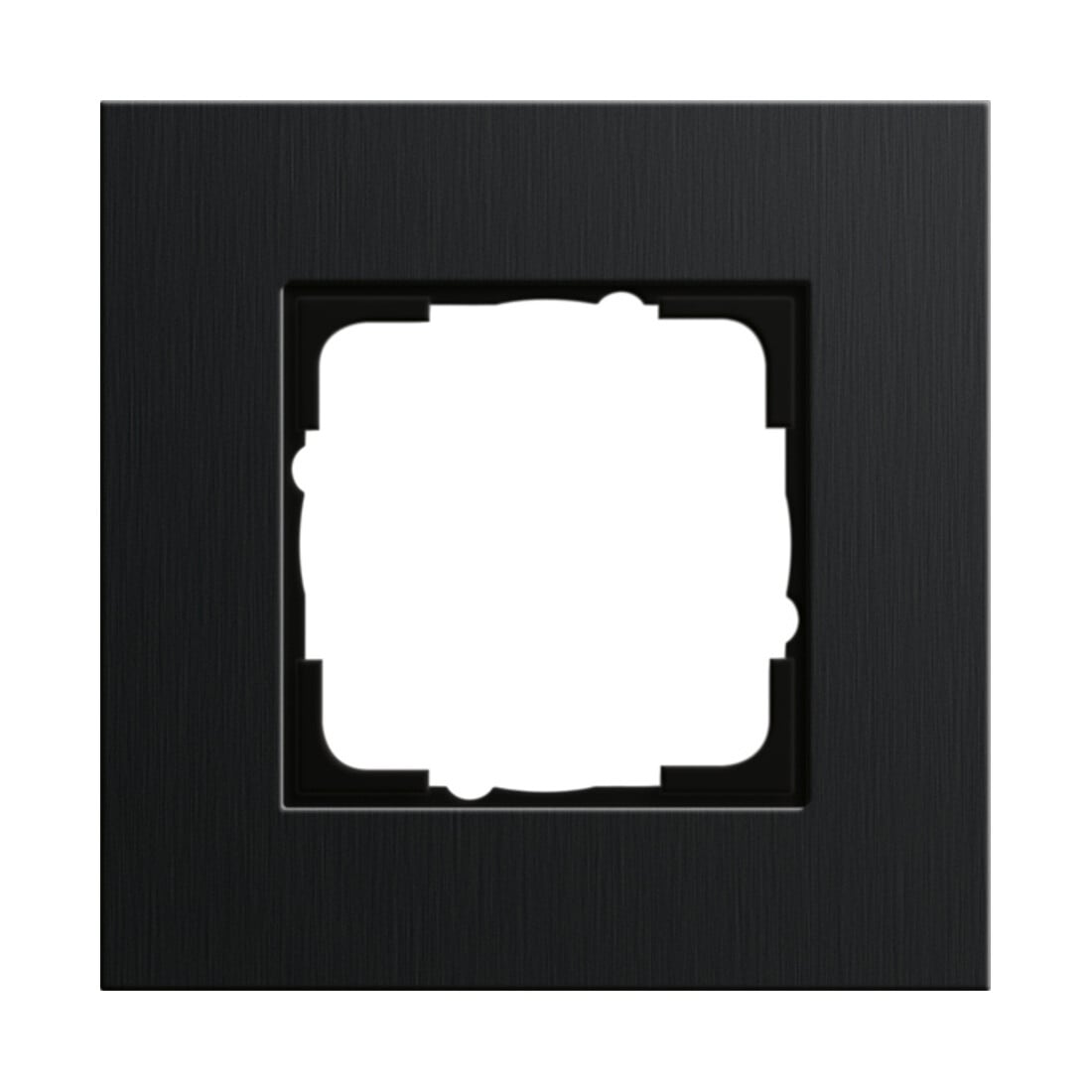 Gira Cadre de recouvrement 1 place aluminium noir 0211126