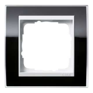 Gira Cadre de recouvrement 1 poste clair noir 0211733
