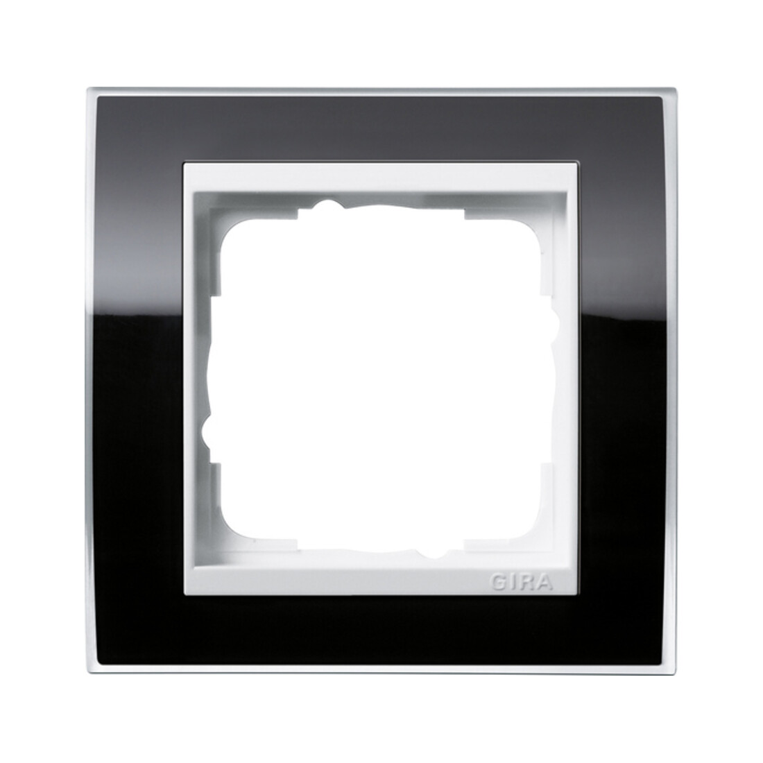 Gira Cadre de recouvrement 1 poste clair noir 0211733